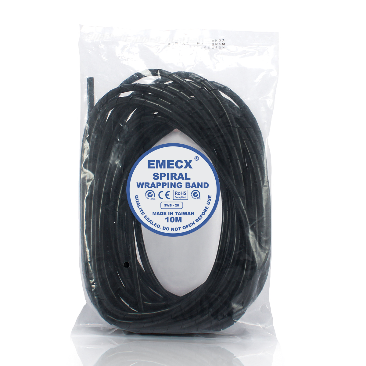 ESPIRAL PORTA CABLE #28 COLOR NEGRO - Imagen 2