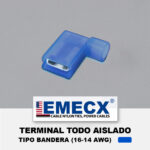 TERMINAL TODO AISLADO TIPO BANDERA HEMBRA NYLON AZUL (16-14 AWG)