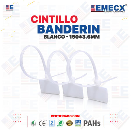 CINTILLO MARCADOR 150X3.6MM BLANCO