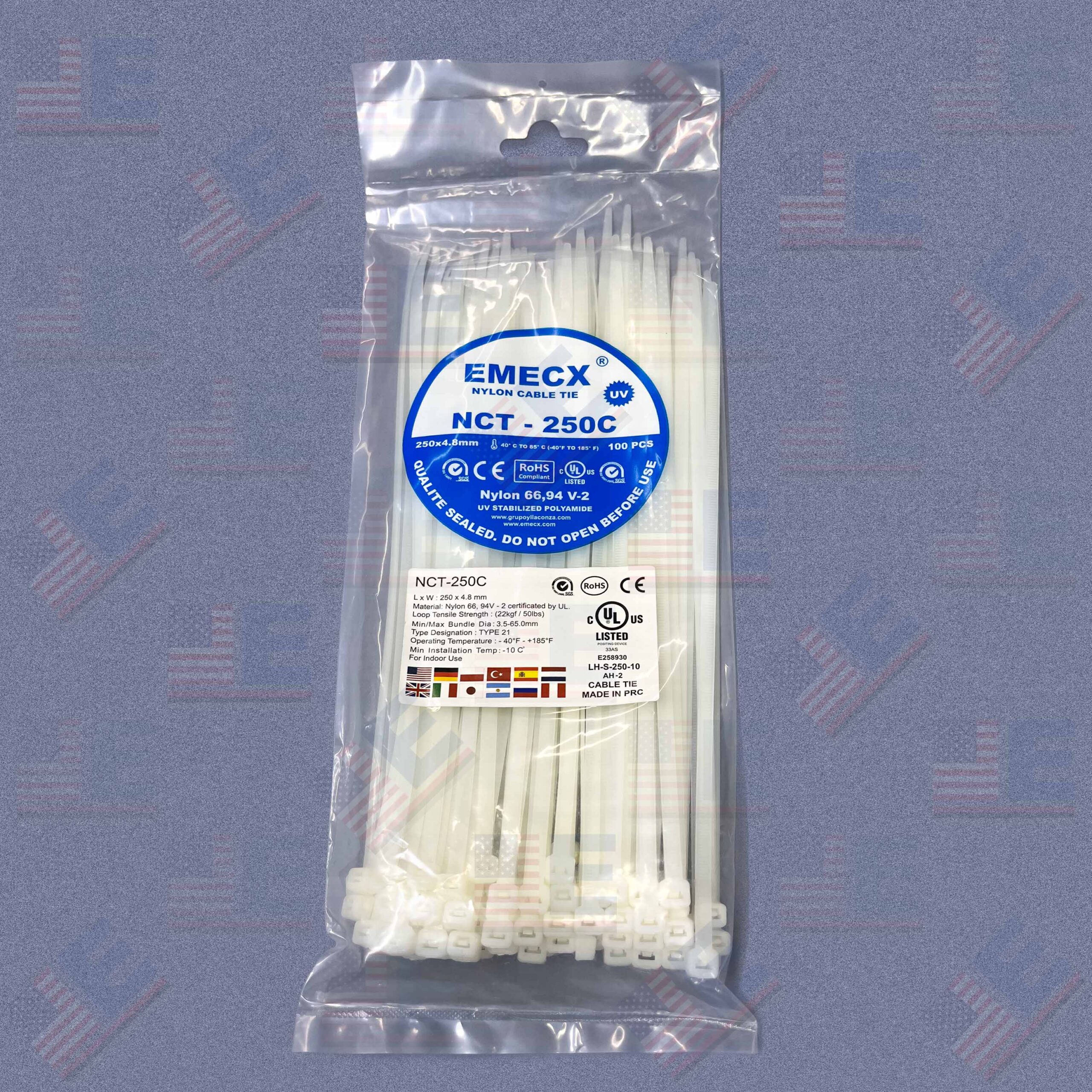 CINTILLO BLANCO 250X4.8MM - NYLON UV