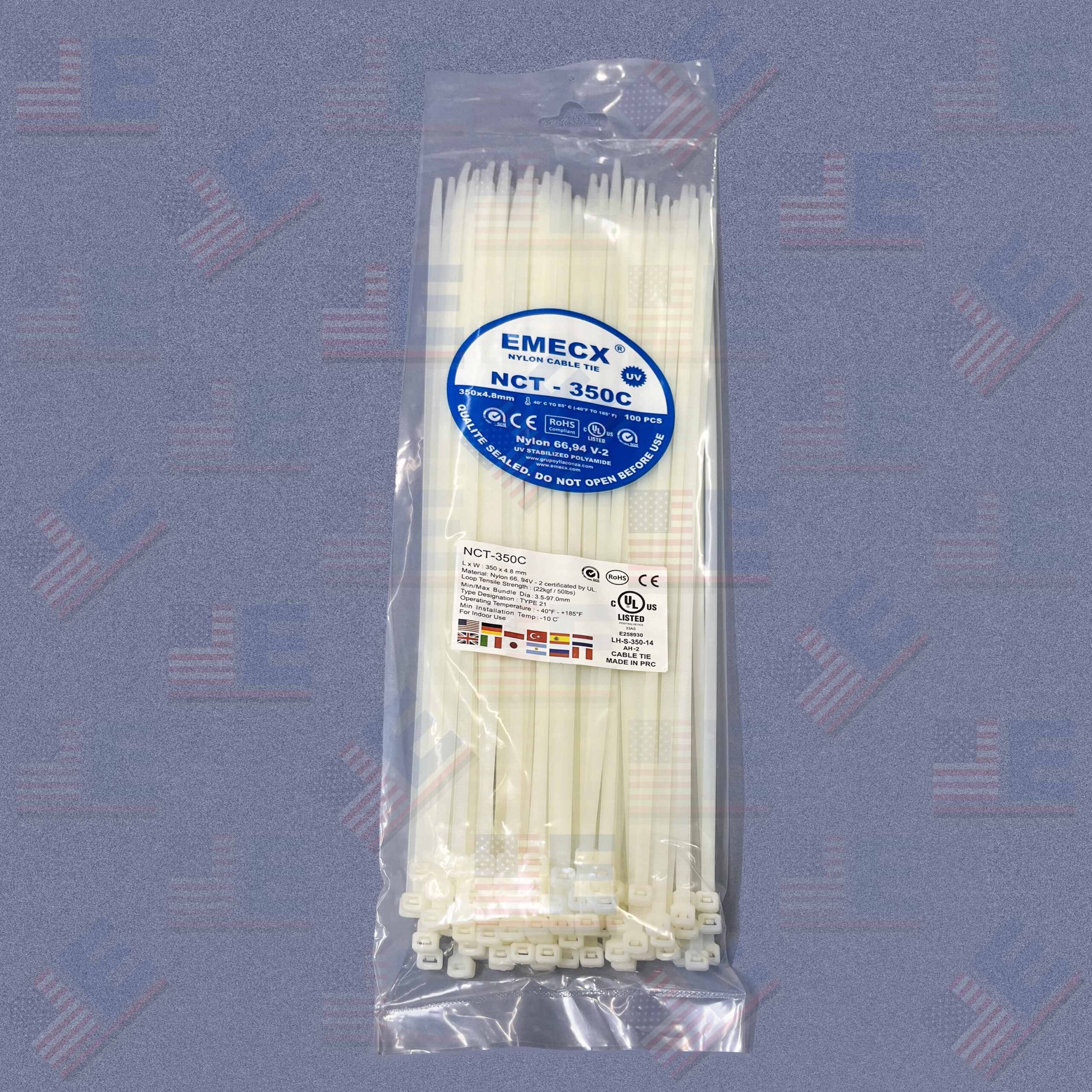 CINTILLO BLANCO 350X4.8MM - NYLON UV