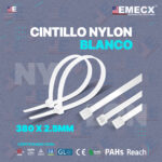 CINTILLO BLANCO 380X2.5MM - NYLON UV