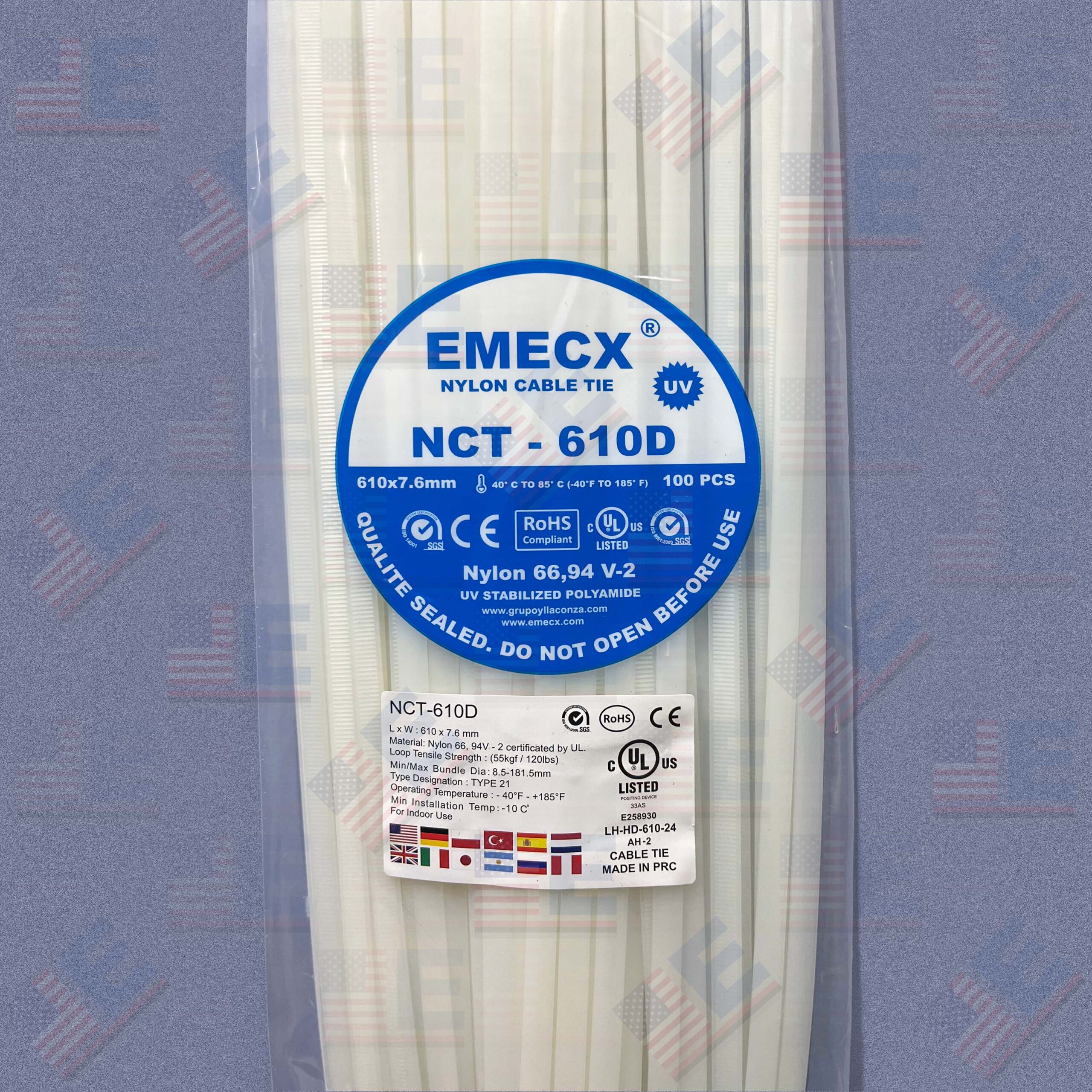 CINTILLO BLANCO 610X7.6MM - NYLON UV