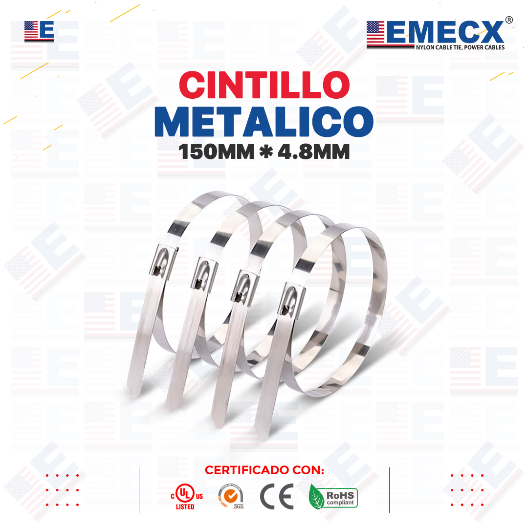 CINTILLO METALICO 150X4.8MM - 304SS