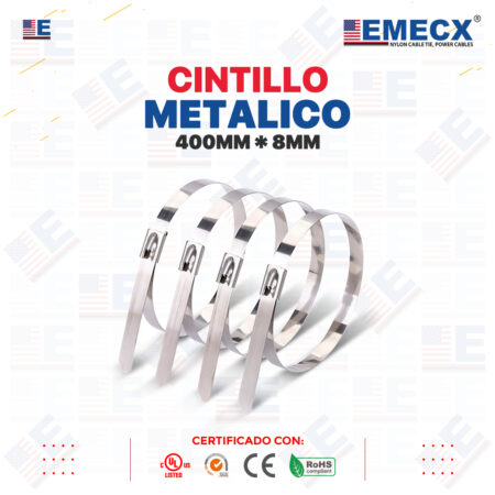 CINTILLO METALICO 400X8MM - 304SS