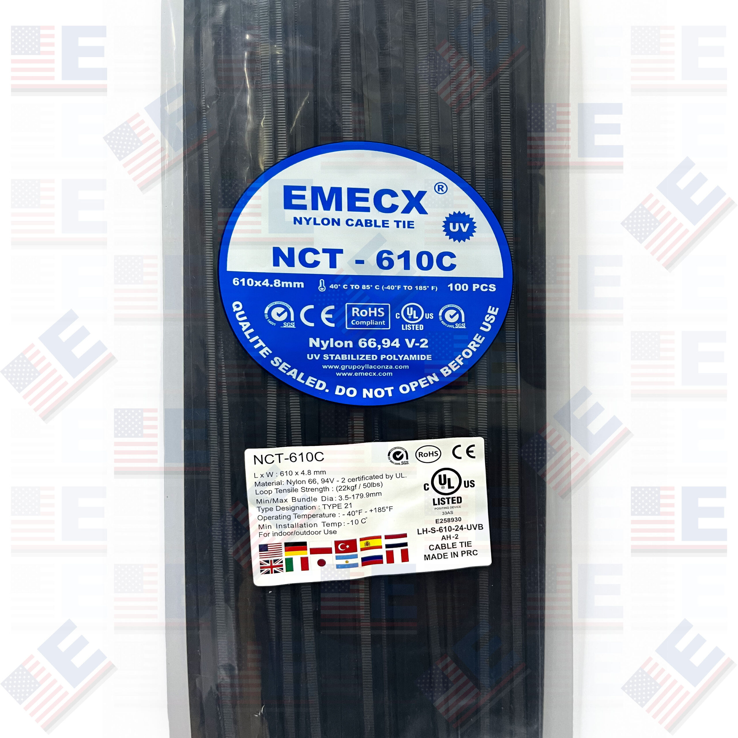 CINTILLO NEGRO 610X4.8MM - NYLON UV