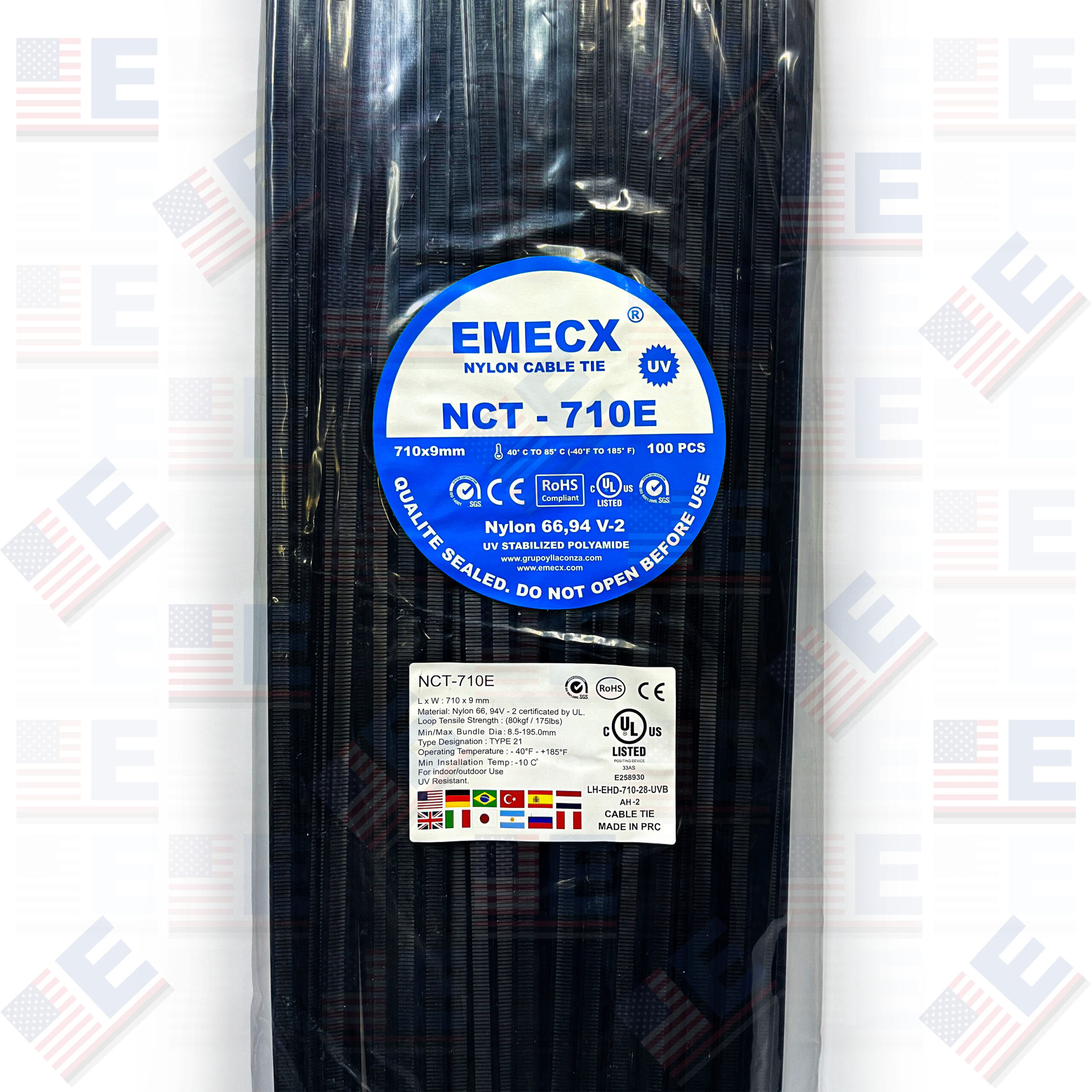 CINTILLO NEGRO 710X9MM - NYLON UV
