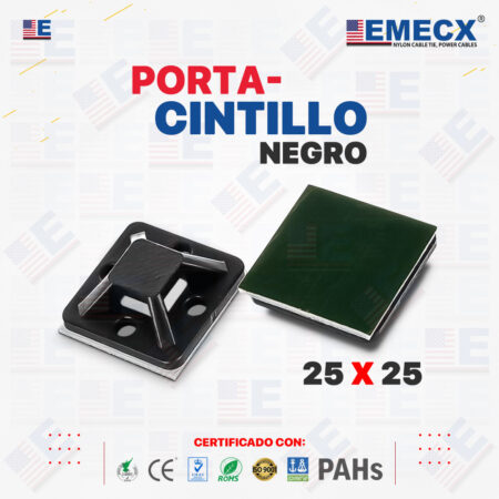 Portacintillo negro 25x25